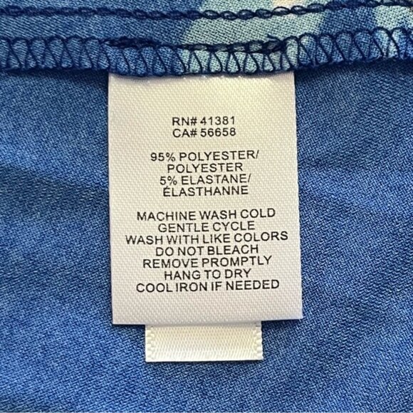 Lauren Ralph Lauren Blue Floral Summer Sleeveless Stretch Dress - Picture 5 of 12